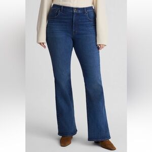 Madewell Skinny Flare Jeans High Rise Dark Wash Blue Size 31